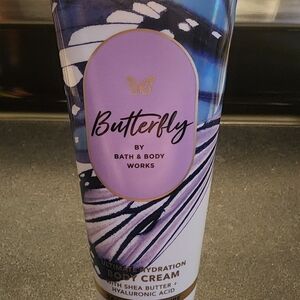 Bath & Body Works Butterfly Body Cream - Purple and White